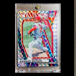 SHOHEI OHTANI - RARE Refractor Silver Prizm Baseball Card SP - LA DODGERS